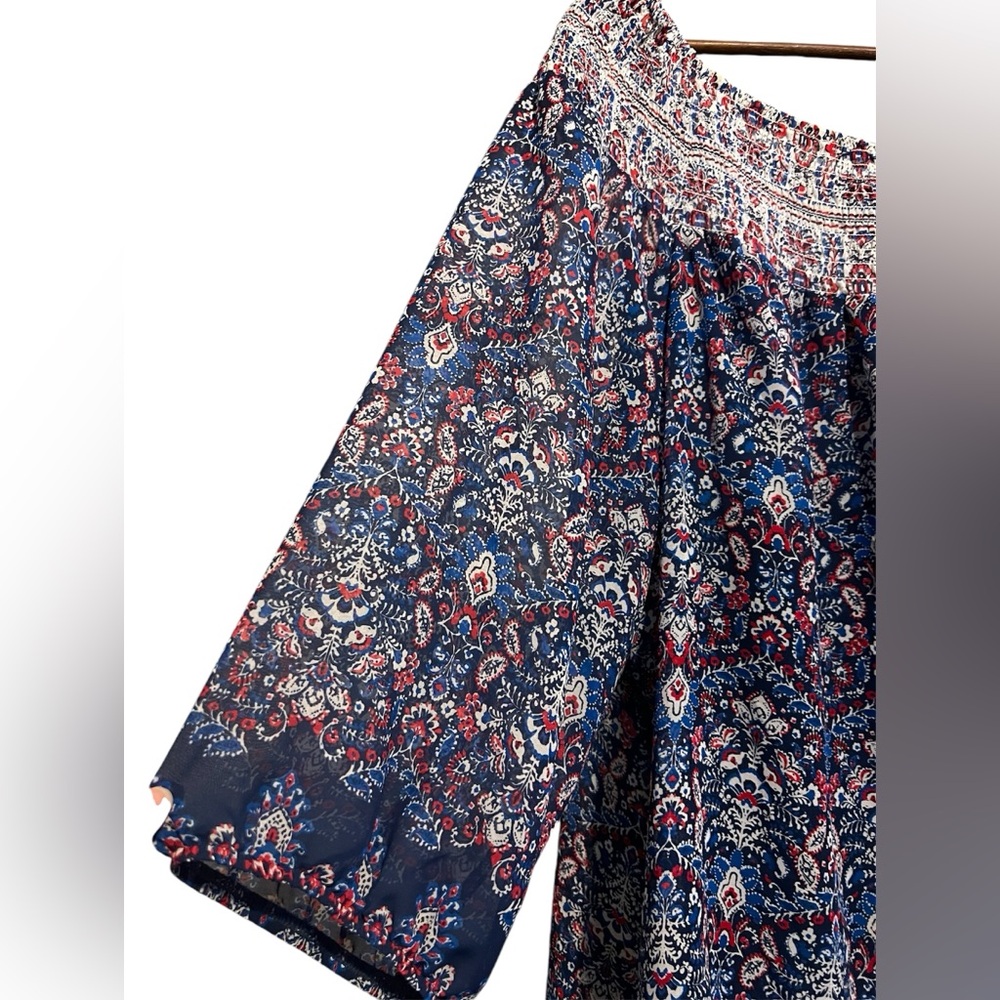 Alyx women’s red/white/blue blouse/ size 3X - Picture 4 of 8